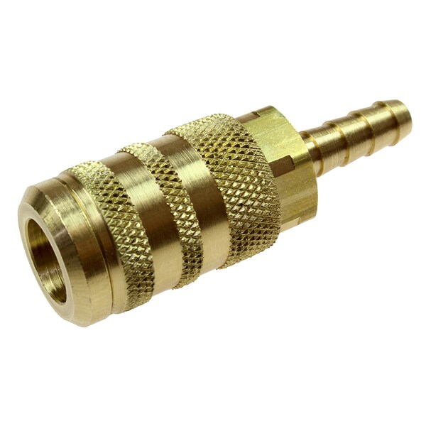 1/4" 6-Point Industrial Coupler 1/4" ID Hose